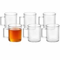 Conjunto de Canecas Vidro Borosilicato Xícara Café Chá 220ml 6 Peças Conjunto de Canecas Vidro Borosilicato Xícara Café Chá 220ml 6 Peças