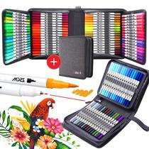 Conjunto de canetas artísticas Markers ZSCM 100 Colors Duo Tip Brush Conjunto de canetas artísticas Markers ZSCM 100 Colors Duo Tip Brush