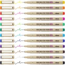 Conjunto de canetas Attom Tech Art 05 Micro Needle Tip 12 cores