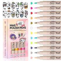 Conjunto de canetas de arte para unhas GELLAKTIK Gellaktik 12 cores de tinta acrílica