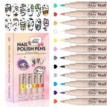 Conjunto de canetas de arte para unhas GELLAKTIK, marcadores de tinta acrílica de 12 cores Conjunto de canetas de arte para unhas GELLAKTIK, marcadores de tinta acrílica de 12 cores
