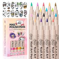 Conjunto de canetas de arte para unhas GELLAKTIK, marcadores de tinta acrílica de 18 cores Conjunto de canetas de arte para unhas GELLAKTIK, marcadores de tinta acrílica de 18 cores