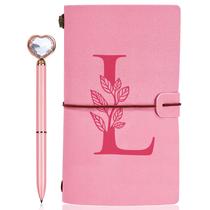Conjunto de canetas de couro rosa Journal JEWPHX 7,9" x 4,7" com coração Conjunto de canetas de couro rosa Journal JEWPHX 7,9" x 4,7" com coração