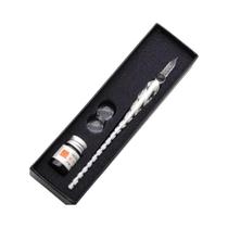 Conjunto De Canetas De Cristal Com Tinta Em Pó Dourada Colorida, Presente Criativo De Papelaria Para