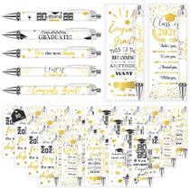 Conjunto de Canetas de Formatura Aartner com 30 Canetas de Tinta Preta e Marcadores de Página Conjunto de Canetas de Formatura Aartner com 30 Canetas de Tinta Preta e Marcadores de Página
