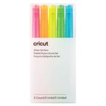 Conjunto de canetas de gel Glitter Cricut de 5 cores neon de 0,8 mm Conjunto de canetas de gel Glitter Cricut de 5 cores neon de 0,8 mm