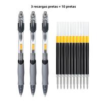 Conjunto De Canetas De Gel Retráteis 13/30pcs Preto Vermelho Azul Tinta Esferográfica Escrita