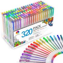 Conjunto de Canetas de Gel Smart Color Art - 320 Peças com 160 Cores e Recargas