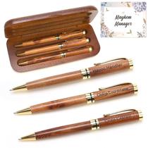 Conjunto de canetas de madeira Renawe Chaos Coordinator Funny Boss Gift