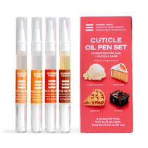 Conjunto de canetas de óleo de cutícula Wonder Family Nail Growth, pacote com 4