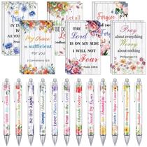 Conjunto de canetas e cadernos Colarr Christian Bible Verse, 24 unidades