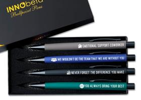 Conjunto de canetas esferográficas com 4 presentes de despedida para colegas de trabalho da InnoBeta