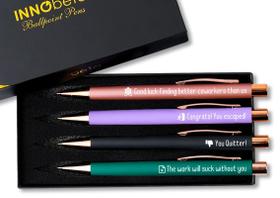 Conjunto de canetas esferográficas InnoBeta com 4 presentes de despedida para colegas de trabalho
