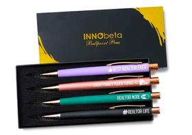 Conjunto de canetas esferográficas InnoBeta Realtor Gifts para mulheres x4