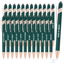 Conjunto de canetas esferográficas Yeaqee, 24 peças, caneta de tinta preta, verde escuro Conjunto de canetas esferográficas Yeaqee, 24 peças, caneta de tinta preta, verde escuro