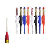 Conjunto De Canetas Marcadoras De Ponta Longa De 45mm Para Carpinteiro, 4-60 Peças, Para Furos