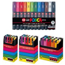 Conjunto de Canetas Marcadoras de Tinta Uni Mitsubishi Posca 57 peças Conjunto de Canetas Marcadoras de Tinta Uni Mitsubishi Posca 57 peças