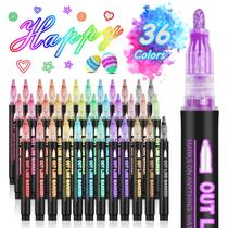 Conjunto de canetas marcadoras Hoxida Double Line Outline 36 cores Conjunto de canetas marcadoras Hoxida Double Line Outline 36 cores