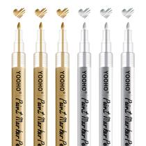 Conjunto de Canetas Marcadoras YOOHO com Tinta Metálica Ponta Fina 0,7mm 6 unidades Conjunto de Canetas Marcadoras YOOHO com Tinta Metálica Ponta Fina 0,7mm 6 unidades