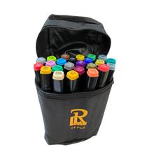 Conjunto de Canetas Marcadores Artísticos para Colorir Desenho Professional, Pontas Duplas, Codificados por Cores, Segur