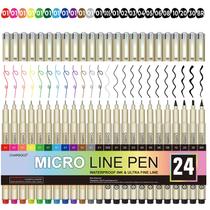 Conjunto de Canetas Micron CHARSOCO 24 Peças à Prova dÁgua com Ponta Fina Conjunto de Canetas Micron CHARSOCO 24 Peças à Prova dÁgua com Ponta Fina