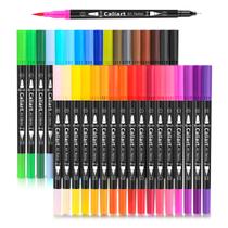 Conjunto de Canetas Pincel Caliart 34 Marcadores de Dupla Ponta para Arte Conjunto de Canetas Pincel Caliart 34 Marcadores de Dupla Ponta para Arte