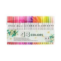 Conjunto de Canetas Pincel com 12/24/36/48/60 ou 80 Cores Sortidas - Ideal para Pintura e Desenho