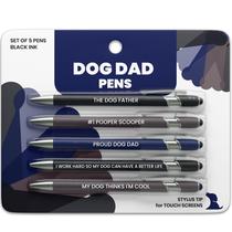 Conjunto de Canetas rubyloo Dog Dad 5 Tinta Preta com Stylus em Metal Conjunto de Canetas rubyloo Dog Dad 5 Tinta Preta com Stylus em Metal