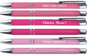 Conjunto de Canetas Soft Touch Greeting Pen Câncer de Mama 6 Unidades Conjunto de Canetas Soft Touch Greeting Pen Câncer de Mama 6 Unidades