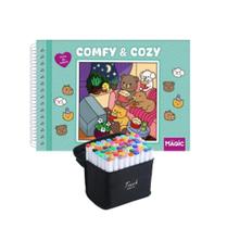 Conjunto de Canetinhas Coloridas 60 Unidades + Livro Para Se Divertir e Pintar Conjunto de Canetinhas Coloridas 60 Unidades + Livro Para Se Divertir e Pintar