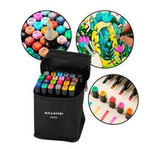 Conjunto de Canetinhas Coloridas Ponta Dupla com Estojo