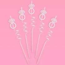 Conjunto de canudos reutilizáveis xo, Fetti Bachelorette, 12 unidades