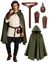 Conjunto de Capa com Capuz Renascença Medieval Kasahara Conjunto de Capa com Capuz Renascença Medieval Kasahara