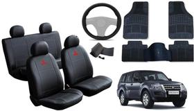 Conjunto de Capa Completo Pajero 2012 a 2018 + Tapete Resistente e Volante Elegante