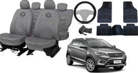 Conjunto de capa couro cinza Tiggo 2 2018 a 2022 +combo completo Conjunto de capa couro cinza Tiggo 2 2018 a 2022 +combo completo