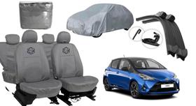 Conjunto de capa couro cinza Yaris + limpador brinde Conjunto de capa couro cinza Yaris + limpador brinde