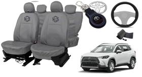 Conjunto de capa couro Corolla Cross 19-24 + brinde