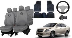 Conjunto de capa couro + volante Cobalt completo Conjunto de capa couro + volante Cobalt completo