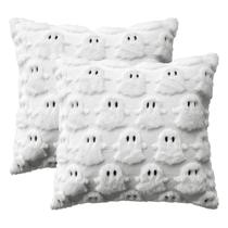 Conjunto de capa de almofada AVOIN colorlife Halloween Ghost White Conjunto de capa de almofada AVOIN colorlife Halloween Ghost White