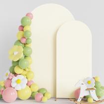 Conjunto de capa de arco de casamento Asee'm Fitted Spandex Ivory (2,2 m, 1,8 m)