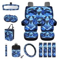 Conjunto de capa de assento de carro Wanyint Sea Turtle Blue para mulheres e homens Conjunto de capa de assento de carro Wanyint Sea Turtle Blue para mulheres e homens