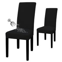 Conjunto de capa de cadeira de jantar Easy-Going Waterproof Black Large