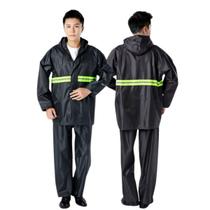 Conjunto de Capa de Chuva para Motoboy com Capuz de Proteção Facial e Faixa Refletiva Impermeável