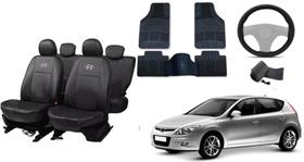 Conjunto de Capa de Couro + Capa de Volante + Tapetes para Hyundai i30 07-12