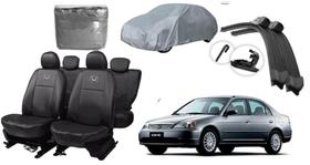 Conjunto de Capa de Couro Civic 99-06 + Kit Limpeza Parabrisa