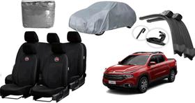 Conjunto de Capa de Couro e Acessórios Toro 2016-2023 + Capa de Cobrir + Limpador de Para-brisa