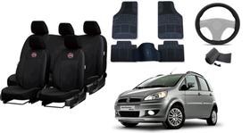 Conjunto de Capa de Couro Fiat Idea 10-16: Tapetes e Capa de Volante Funcionais