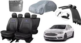 Conjunto de Capa de Couro Fuzion 13-19 + Capa de Cobrir + Limpador de Parabrisa para Carros Conjunto de Capa de Couro Fuzion 13-19 + Capa de Cobrir + Limpador de Parabrisa para Carros