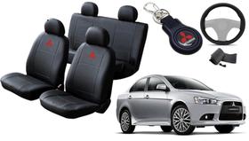 Conjunto de Capa de Couro Lancer GT 2010 a 2019 + Chaveiro + Capa de Volante: Estilo e Conforto