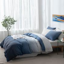 Conjunto de capa de edredom ALEISSEL 100% algodão, tamanho completo, azul oceano Conjunto de capa de edredom ALEISSEL 100% algodão, tamanho completo, azul oceano